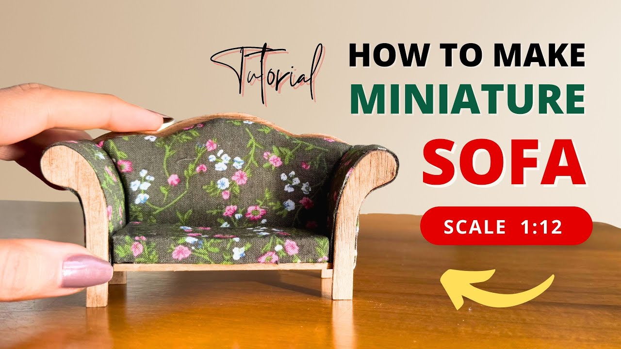 How To Make Dollhouse Sofa | DIY | Tutorial