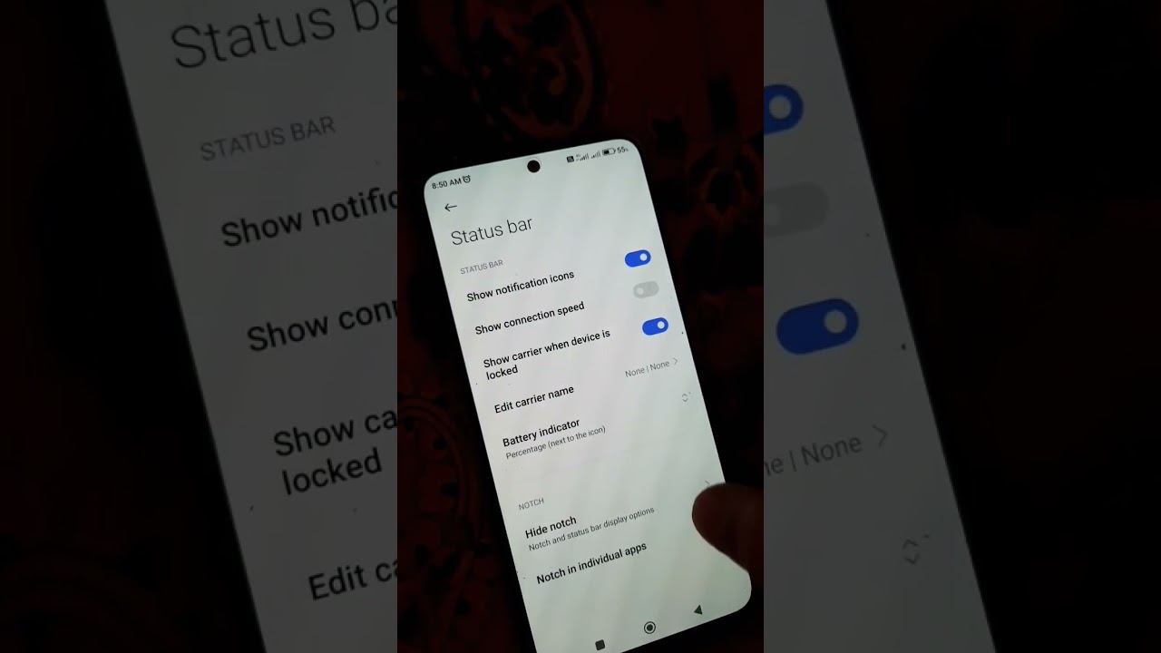 Hide notch on android #youtubeshorts #tech #shorts
