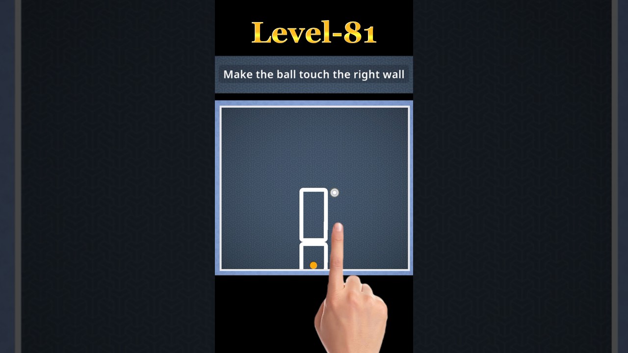 B-81| Brain it On game level 81 &brvbar; Make the ball touch the right wall &brvbar; #shorts #brain #test #ios