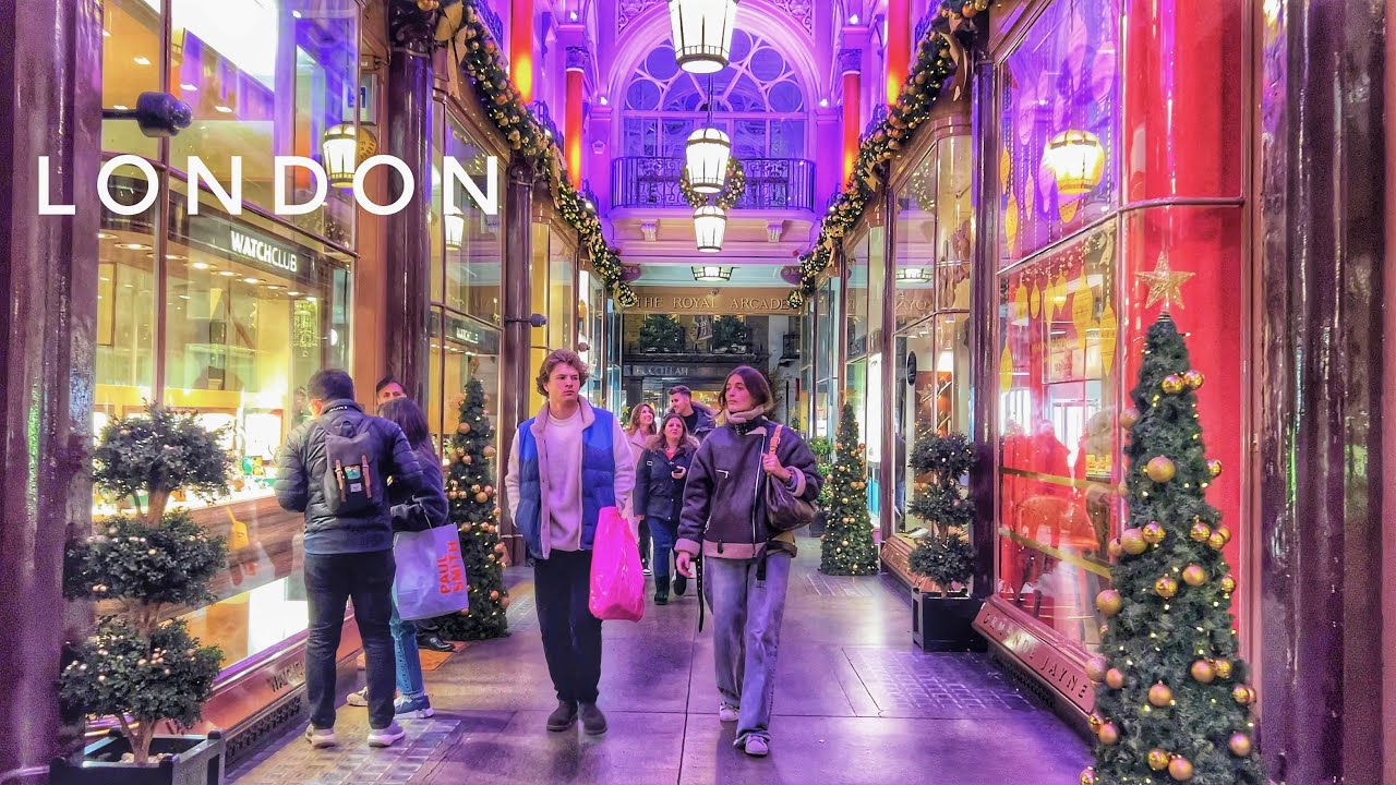 New Year's Eve London Walk, Walking London West End, Winter London City Walk 4K HDR