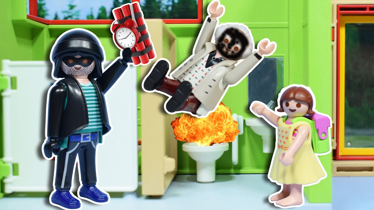 ابو دومة دخل يستخبى في حمام المدرسه شوف حصلة اية - عائلة ساندي - قصص اطفال