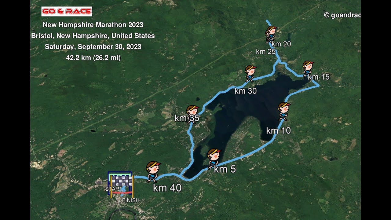 New Hampshire Marathon 2023: fly over the marathon 3D course map!