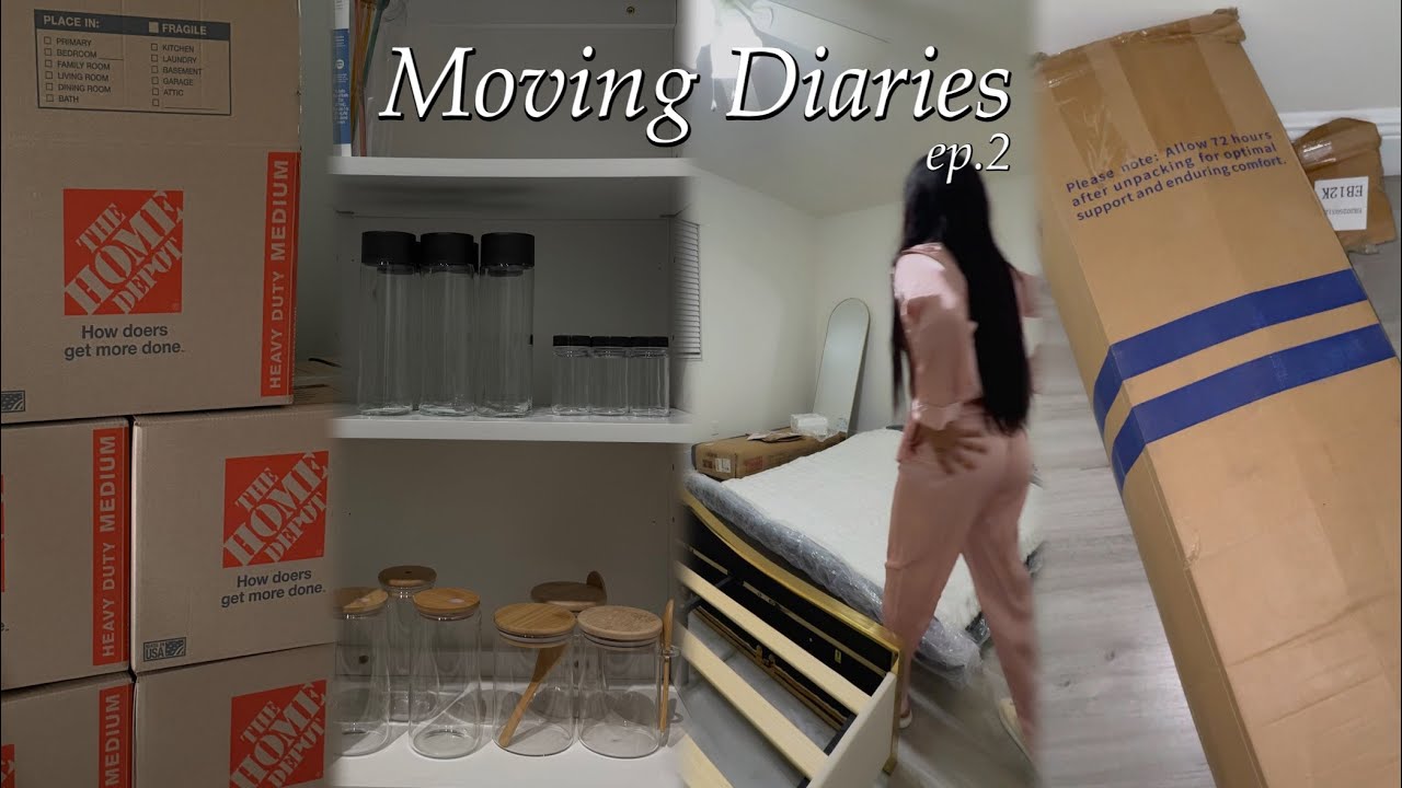MOVING DIARIES ep2: Unboxing + Unpacking + New Furnitures + More 