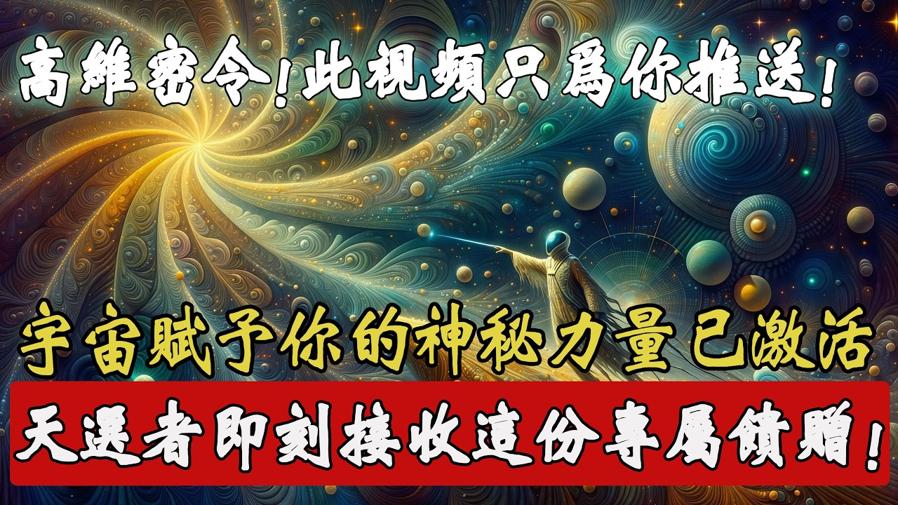 緊急喚醒！天選之人，你體內沉睡的高維力量一直未被激活，此刻正是打開自己、迎接宇宙饋贈的最佳時刻！