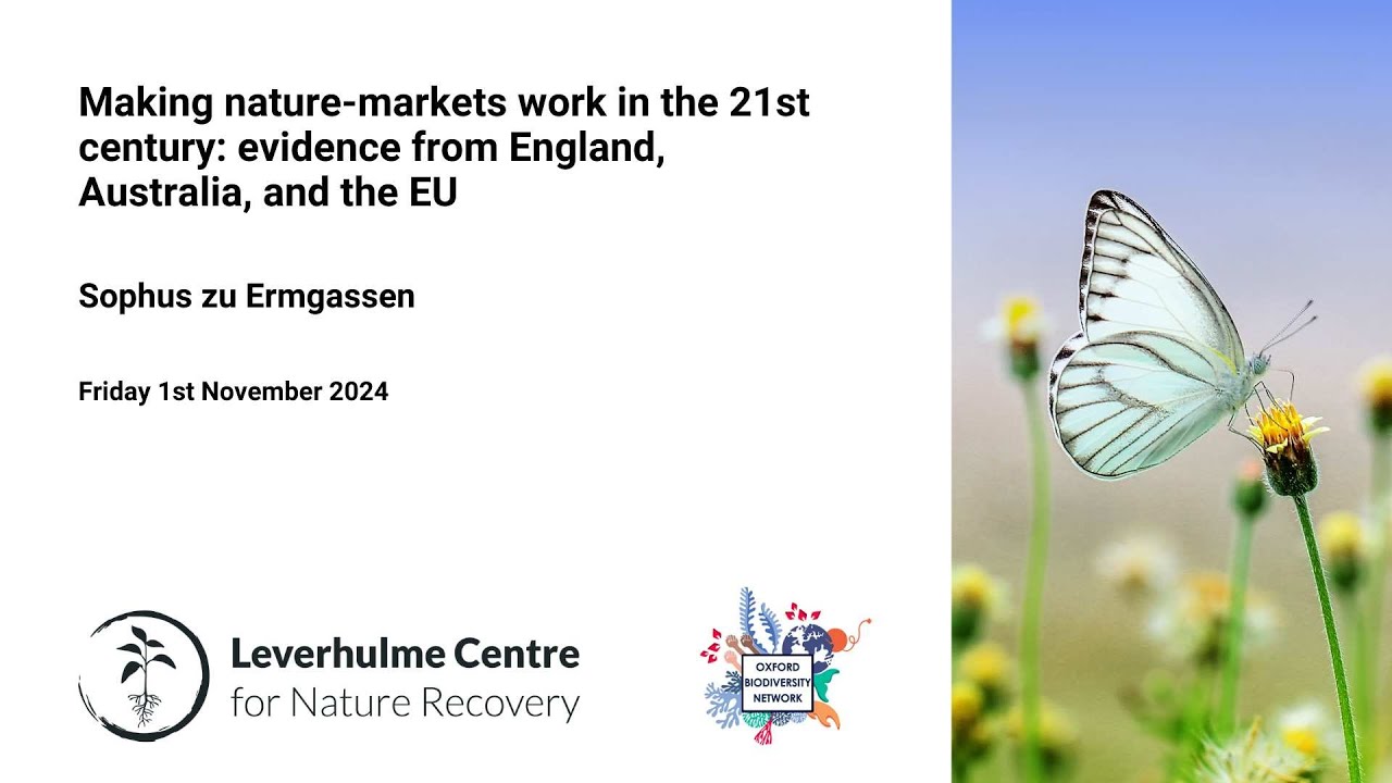 Making nature-markets work in the 21st century: evidence from England, Australia, and the EU