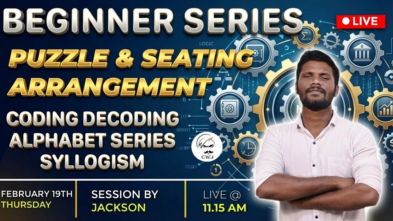 BEGINNERS SERIES | DAY - 11 | PUZZLE & SEATING ARRANGEMENT | WITH MISCELLANEOUS QUESTIONS | MR.JD