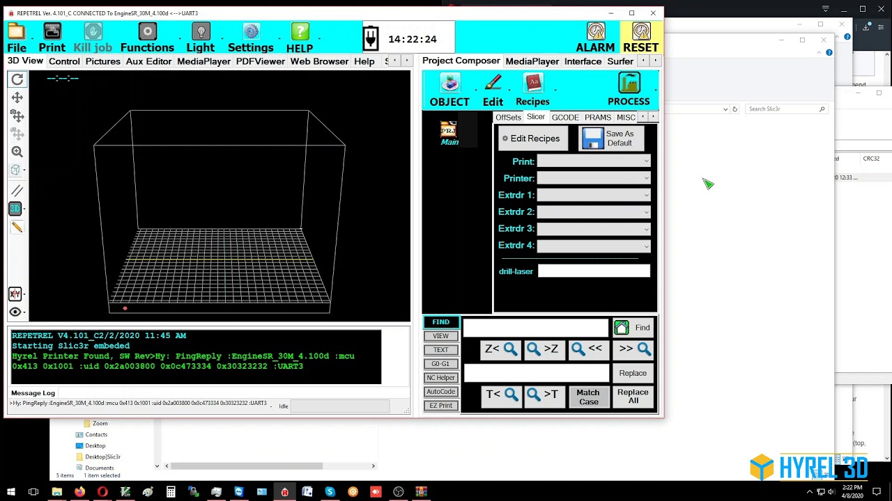 Hyrel V4 install series #8 Recipes