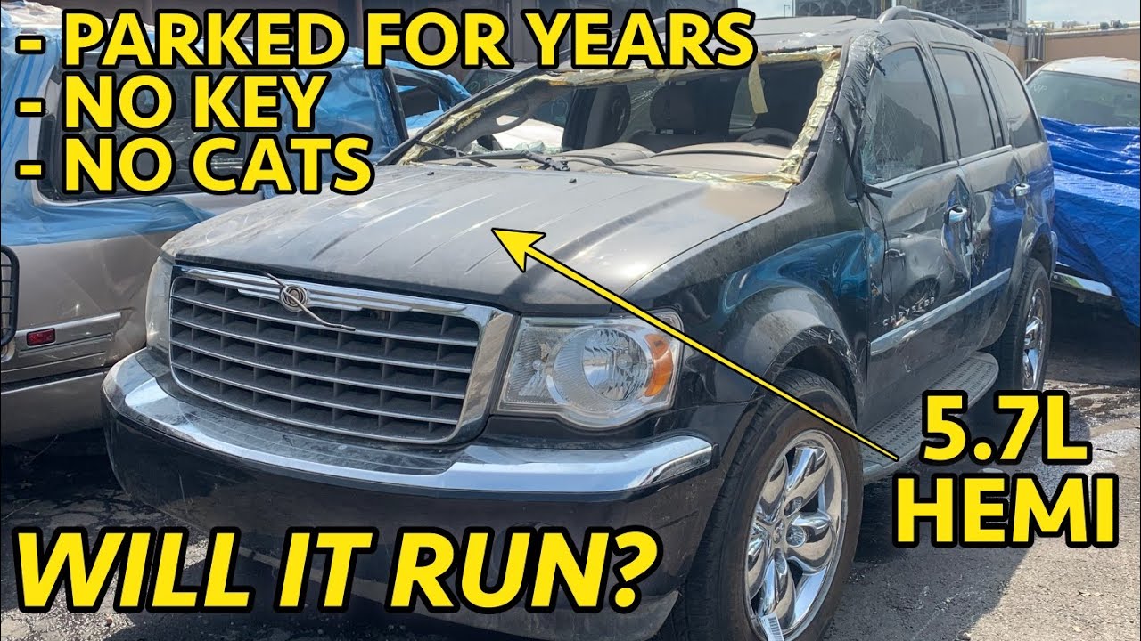 Перевернулся, повредил Chrysler Aspen 5.7 Hemi и поехал, БЕЗ ключа!