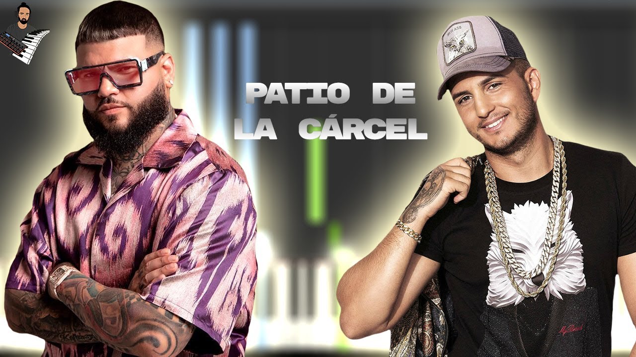 Omar Montes, Farruko - Patio de la Cárcel | Instrumental Piano Tutorial / Partitura / Karaoke / MIDI