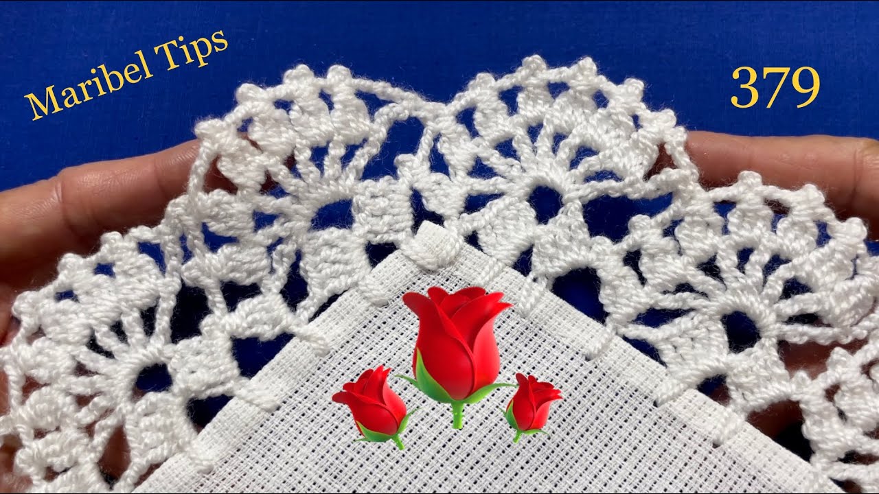 💎Puntilla 379 ¡¡CREATIVIDAD Y PAZ !! orilla CROCHET florecitas o abanicos