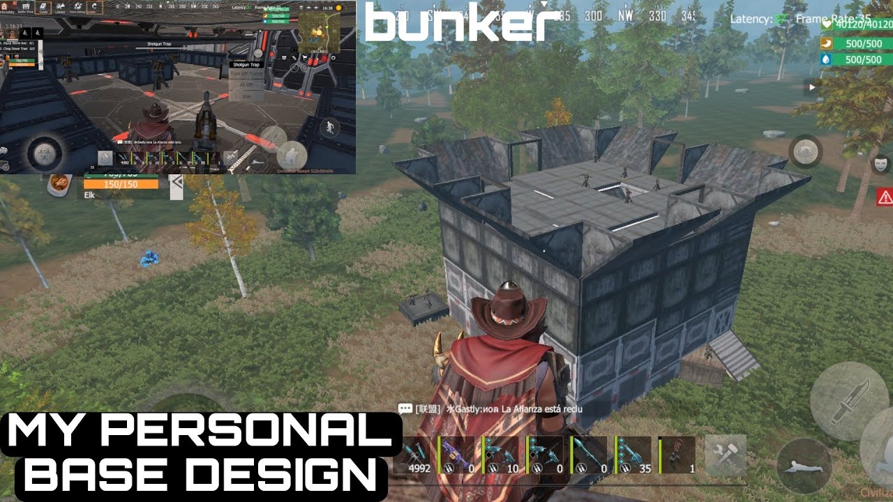 (BASE FOR SQUAD) [MY PERSONAL BACE DESIGN][LAST ICELAND OF SURVIVAL]  BUNKER BASE 6x6