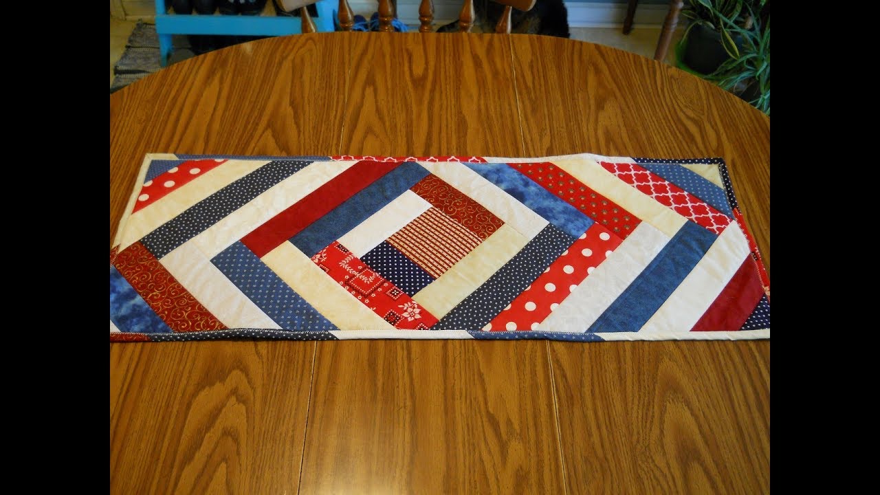Quilt-As-You-Go Patriotic Table Runner