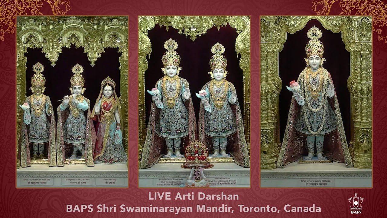 LIVE Sandhya Arti - BAPS Shri Swaminarayan Mandir - Toronto, Canada