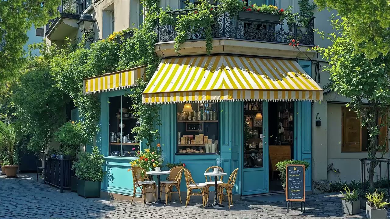 Cozy Spring Café Jazz 🌸 Smooth Street Jazz for Work, Study & Chill Vibes