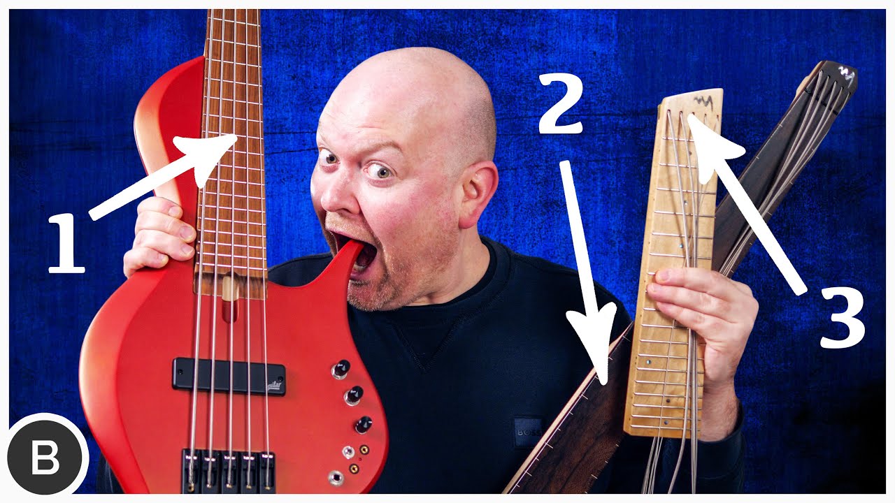 THIS BASS COMES WITH 3 NECKS !!
