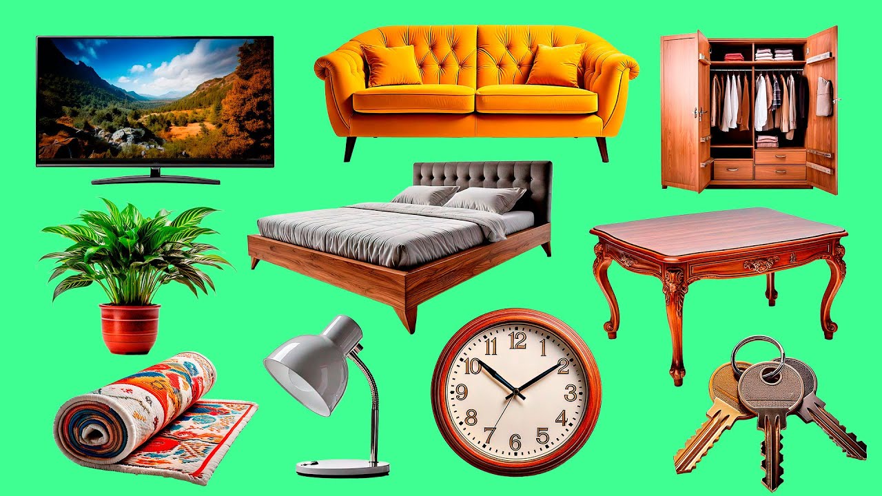 Learn Interior Items in Russian 🛋️ | Диван, стол, кровать и больше! | Easy Vocabulary