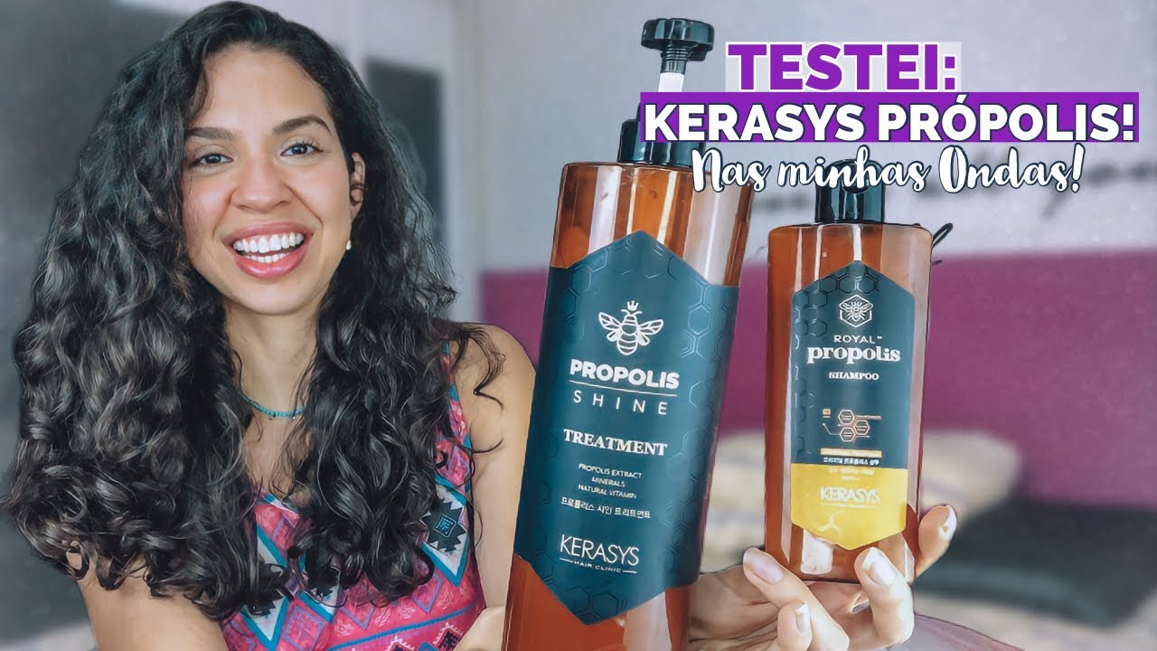 TESTEI O KIT KERASYS PRÓPOLIS EM MEU CABELO ONDULADO NATURAL: RESENHA COMPLETA! #CABELOONDULADO