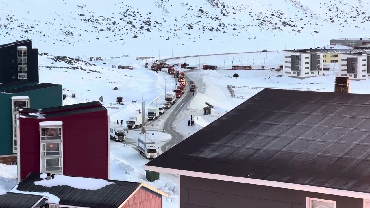 New Years trucker parade, Nuuk, Greenland
