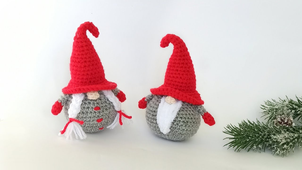 🎄Супер просто🎄Как вязать Рождественского Гнома крючком / Ёлочная игрушка🎄