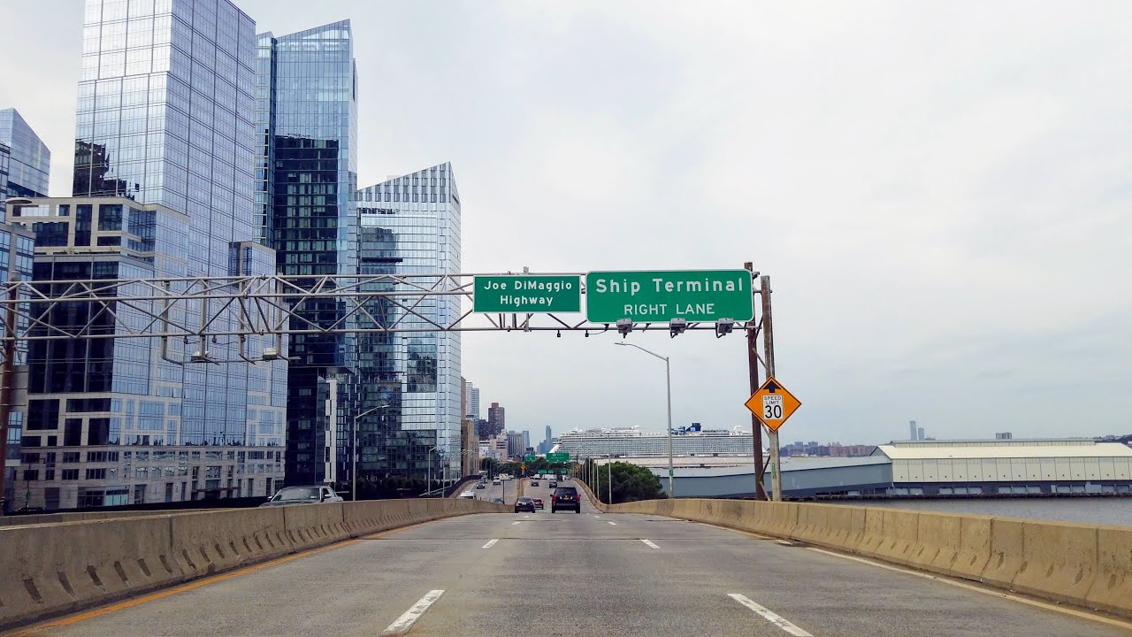 4K Highway - Henry Hudson Parkway (NY-9A) southbound full length from the Bronx to Midtown Manhattan