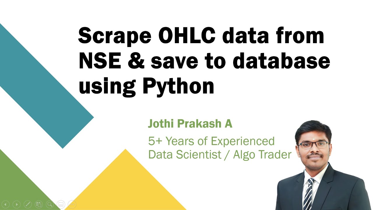 Scrape OHLC data from NSE & save to database using Python