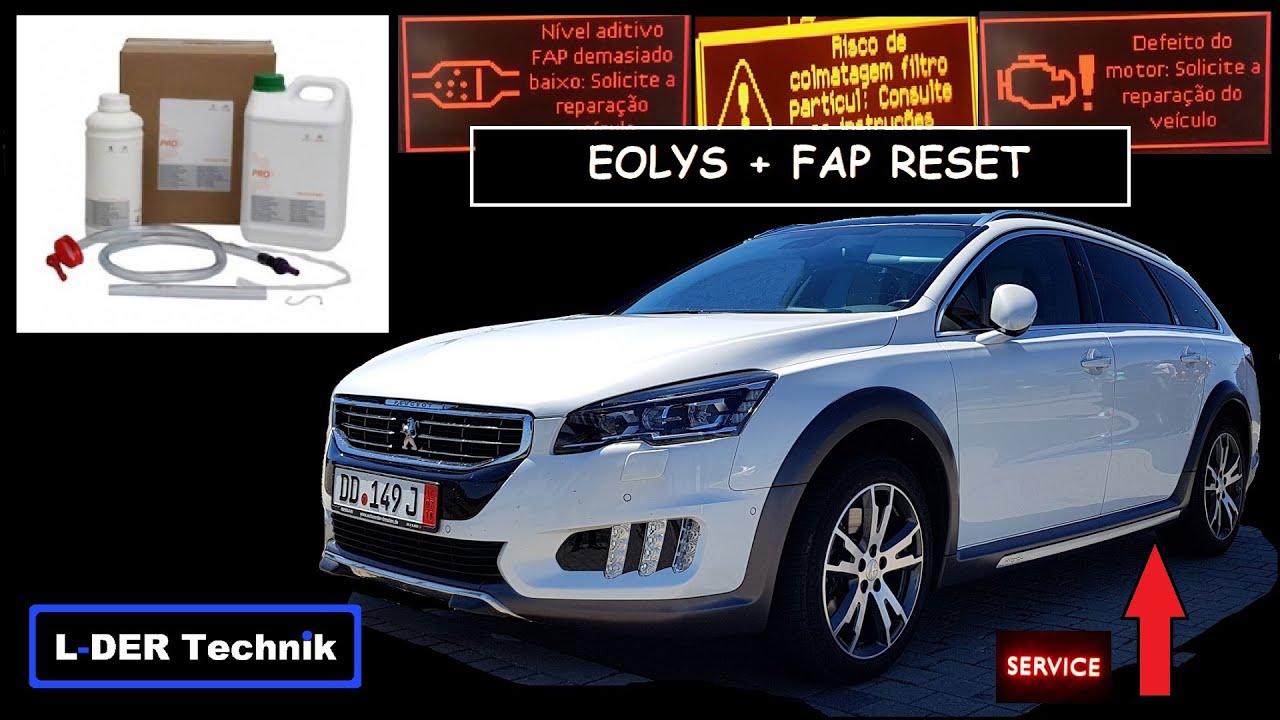 Enchimento do reservatório de aditivo do FAP (eolys) e inicialização do FAP.