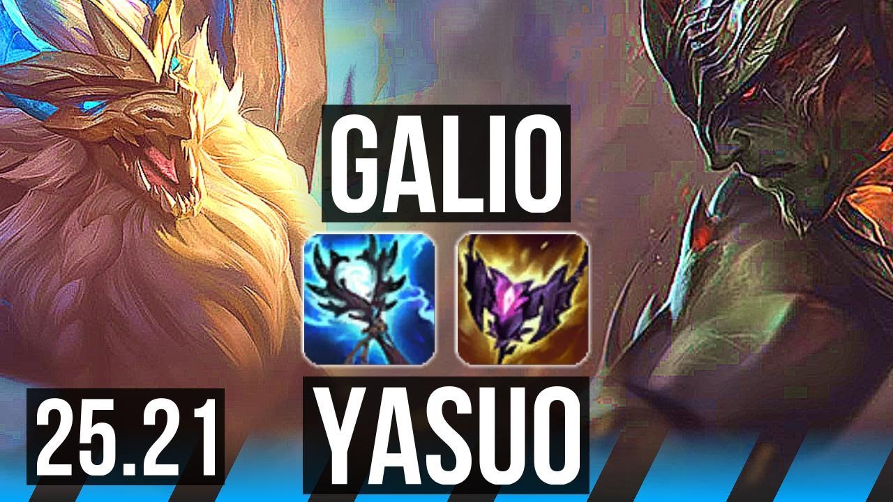GALIO vs YASUO (MID) | KR Diamond | 25.21