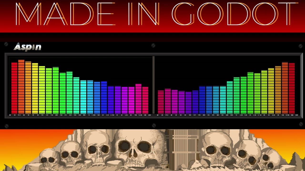 A graphic equalizer created using Godot 4. #retro #1980s #shorts #pixelart #classics #commodore