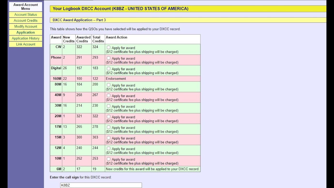DXCC Application through LoTW