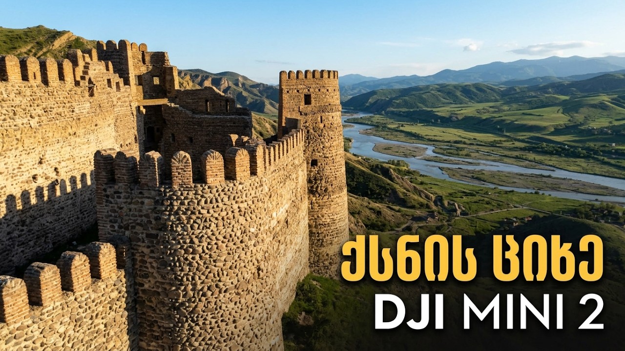 Flight above Ksani Fortress | Dji mini 2 drone video
