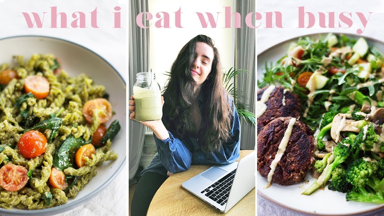 WHAT I EAT ON A BUSY WORK DAY | Vegan & Fast! (Ad)