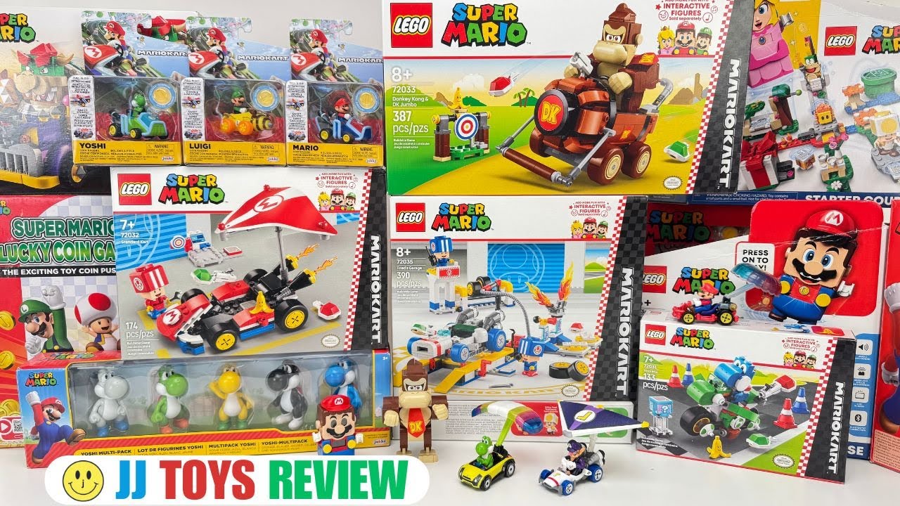 Super Mario Bros Toys Unboxing Review ASMR | All the Newest Mario Cart LEGO Sets