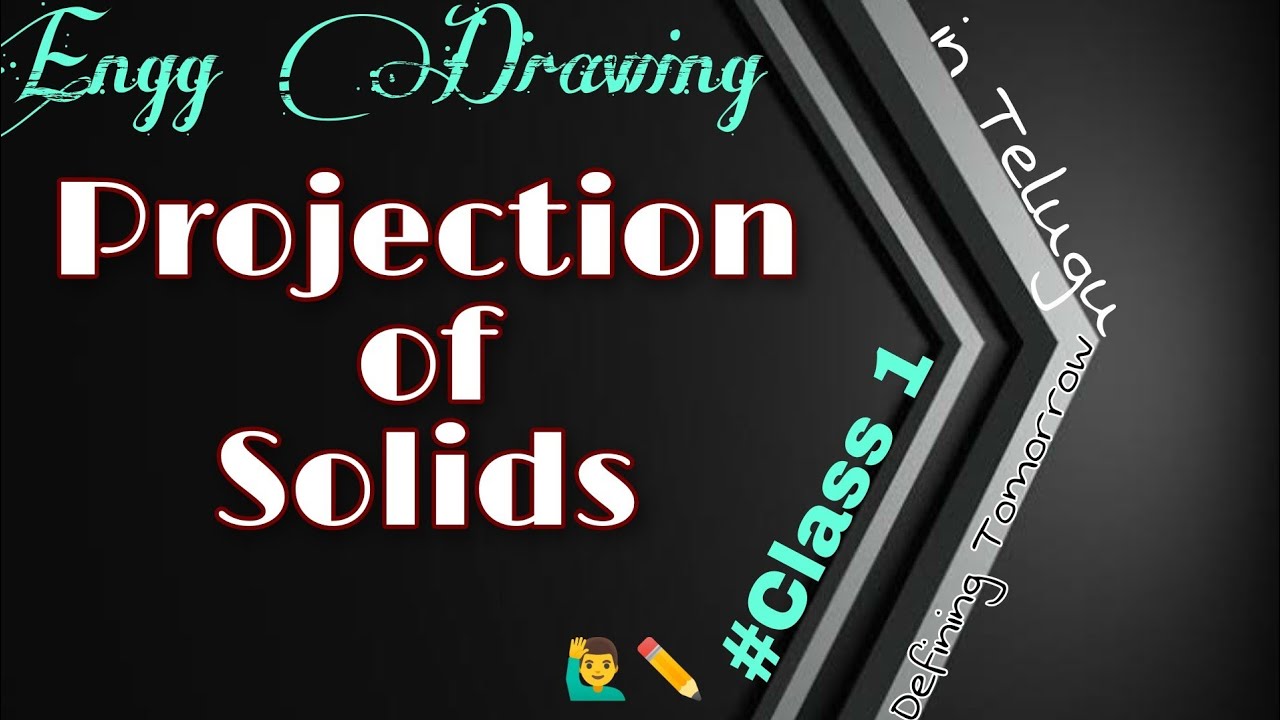Projections of solids in telugu || #Class1 || @civil hunt in telugu #drawing