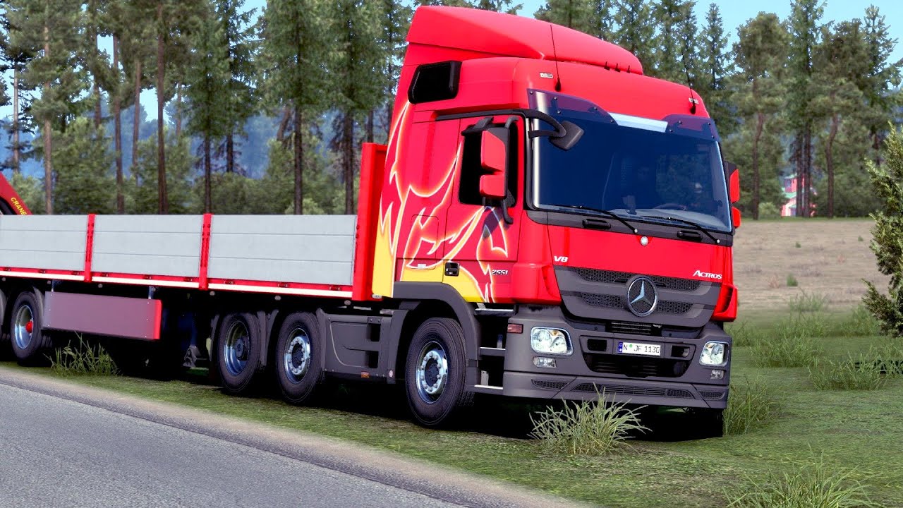 ETS 2 - Mercedes Actros Transporting Bricks from Tampere to Kouvola Part 1