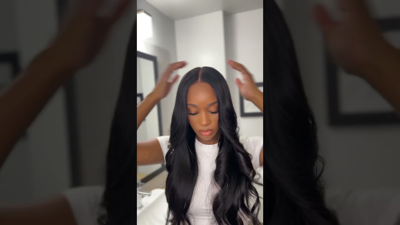 Easy to curl Straight Glueless wig 