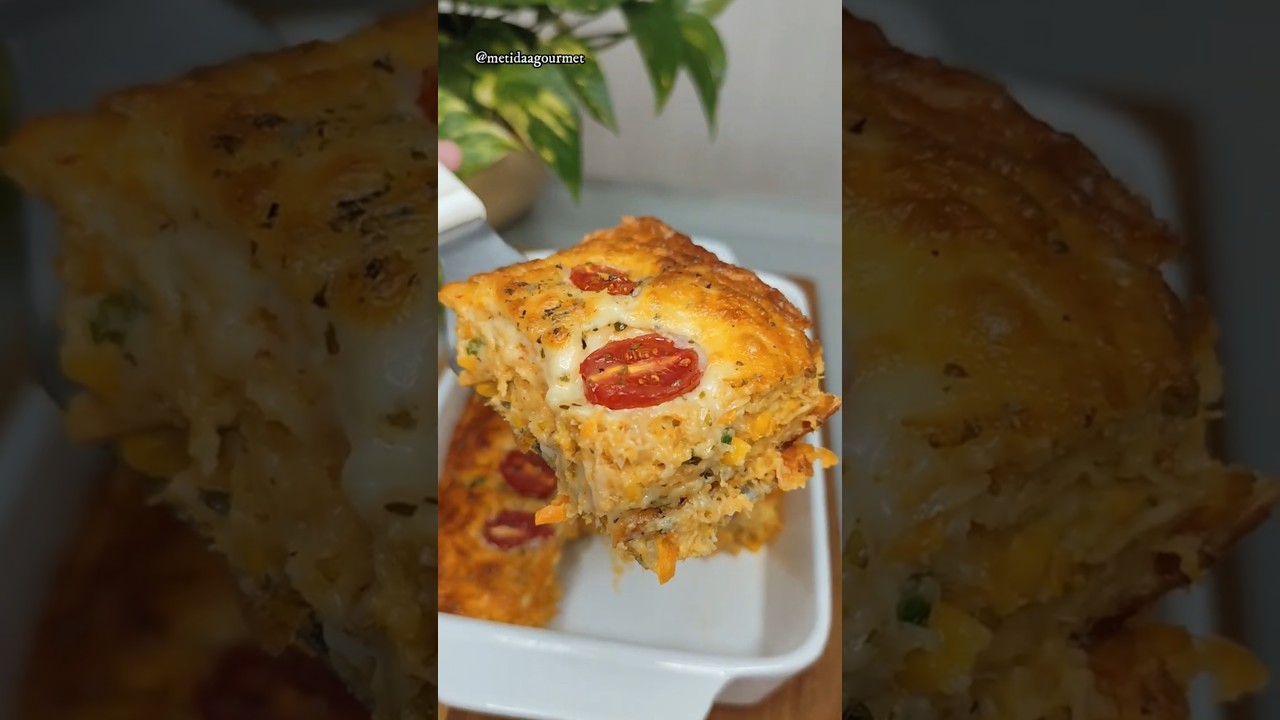 Torta Fit de Frango 😋❤️🤌 Saud&aacute;vel, rica em prote&iacute;nas e deliciosa!!!