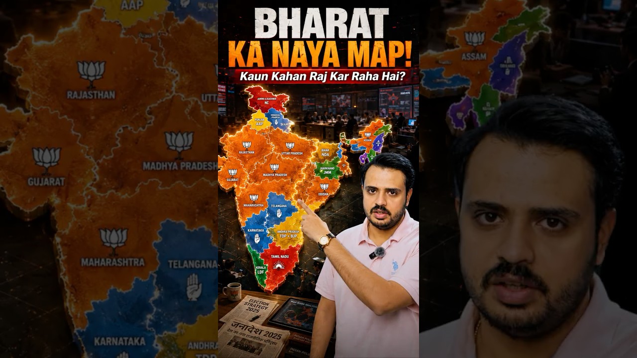 Who rules India? Current state power map 🇮🇳 #india #politics #map #elections