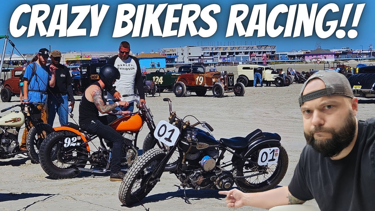 БЕЗУМНЫЕ гонки байкеров Harley Davidson по пляжу! — Гонка джентльменов 2025