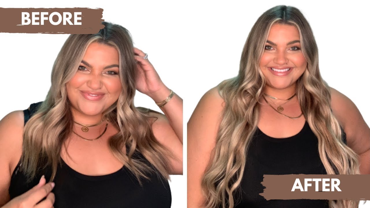 Bleach Blonde Balayage (3/8/613) Seamless Clip in Hair Extensions | Goo Goo Hair