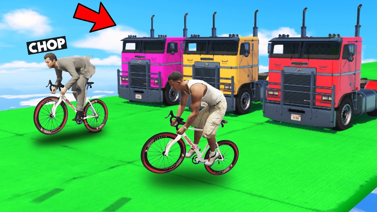 GTA 5 BIKE + BIKE + TRUCK FACE TO FACE CHALLENGE WITH CHOP