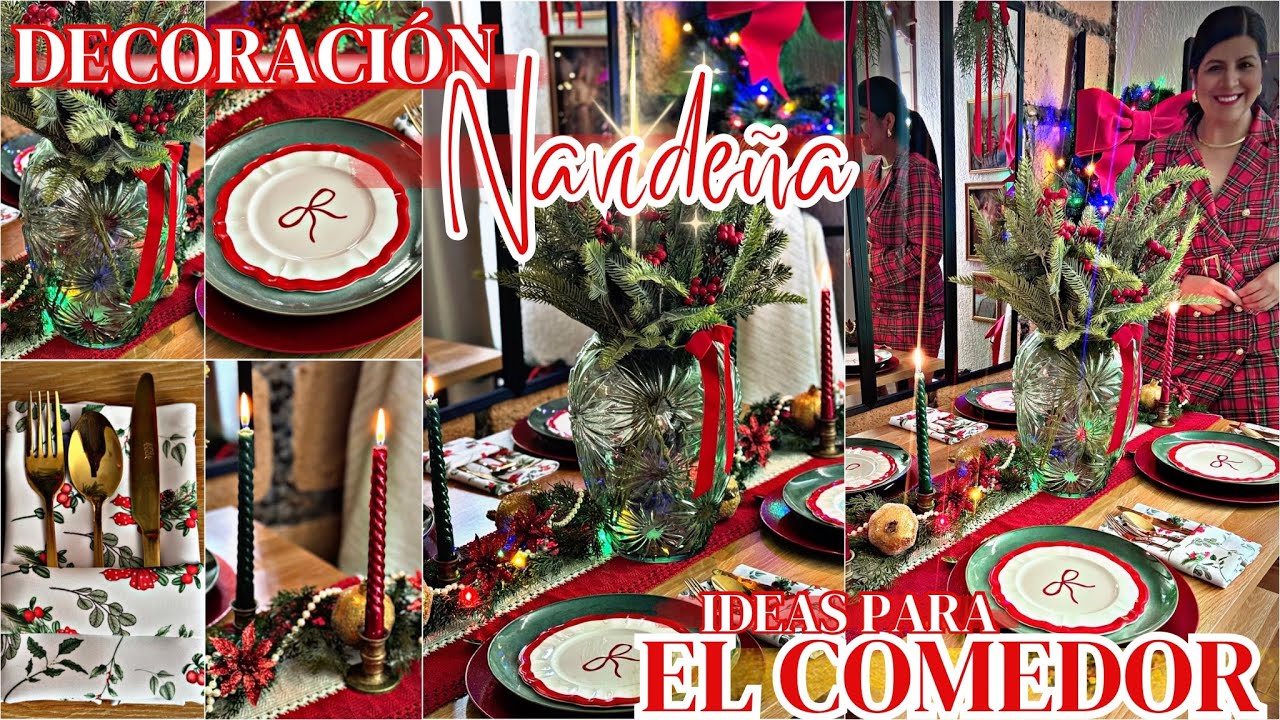 🎄DECORACIÓN NAVIDEÑA DEL COMEDOR | COMO DECORAR UN COMEDOR PEQUEÑO | NAVIDAD 2025 