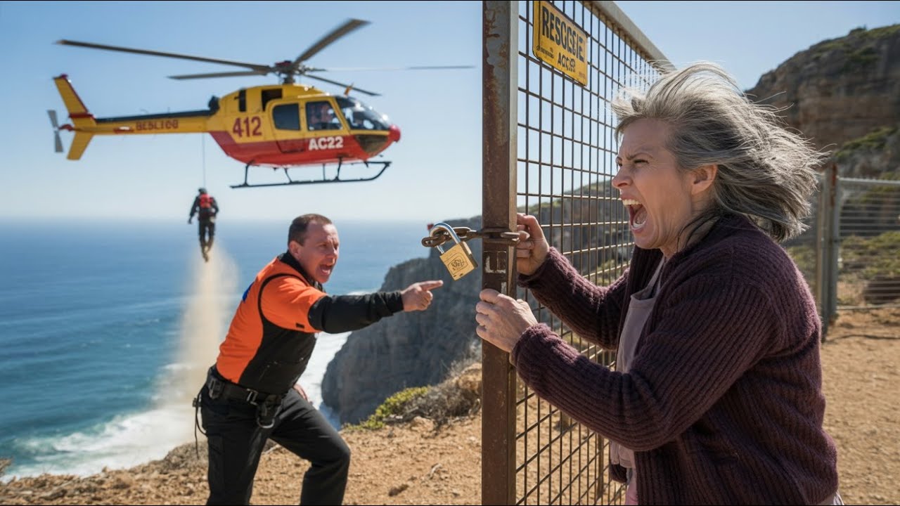 HOA Karen Locked Cliff Rescue Gate, 3 Minutes Later I Rappelled From a Bell 412 Helicopter
