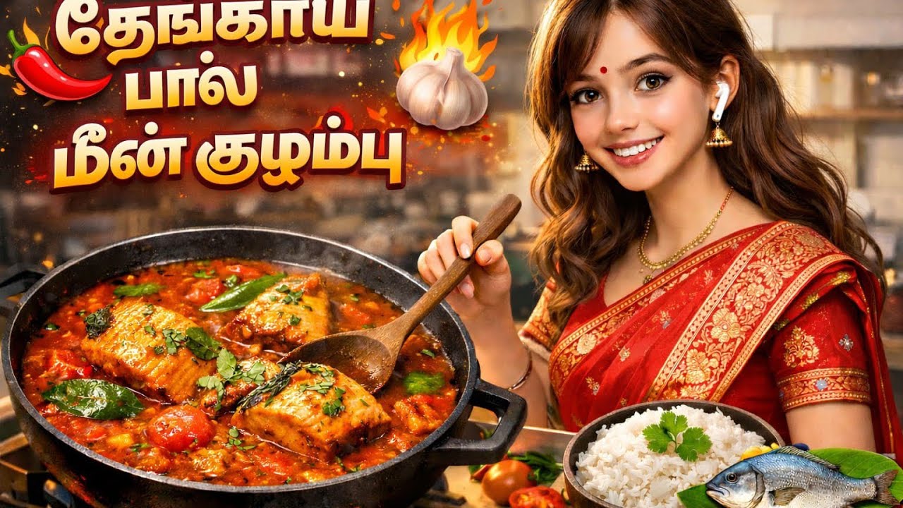 Thengaai paal meen kuzhambu | meen Kuzhambu | fish curry 