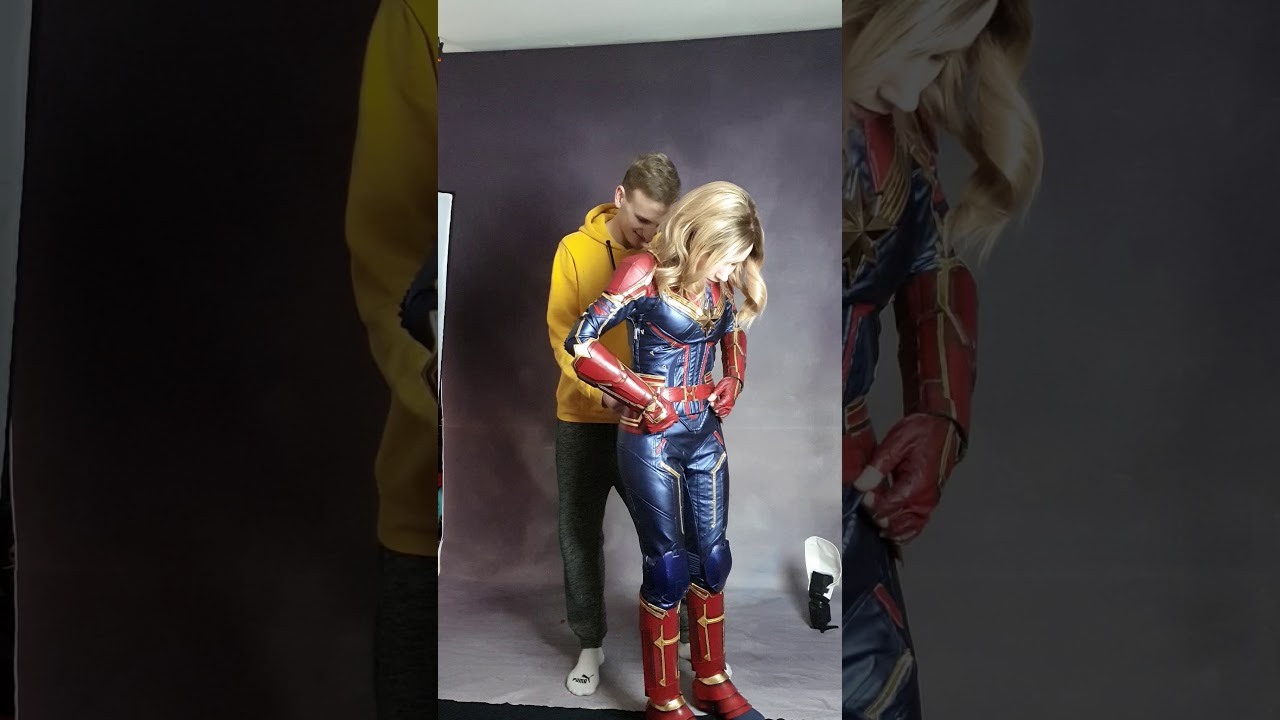 Putting my Captain Marvel costume