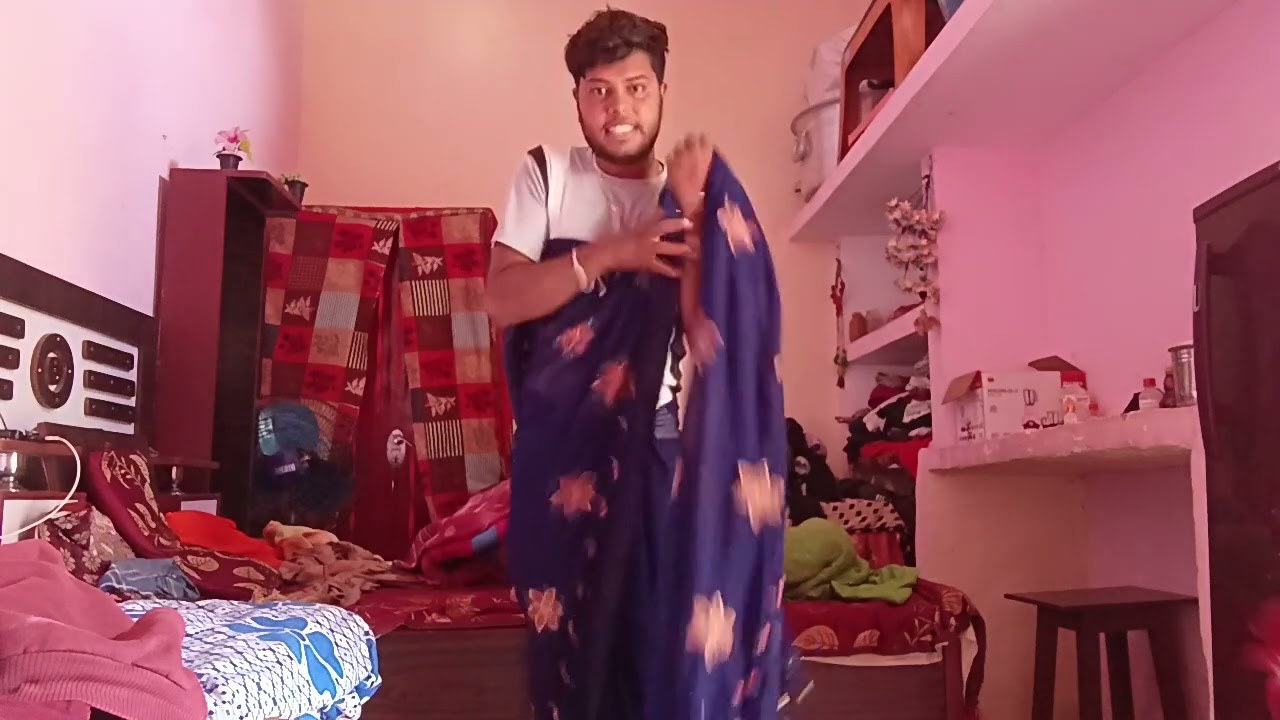 लड़के साड़ी कैसे पहनते है aaj ka vlog video 📷📸 please sport me dosto