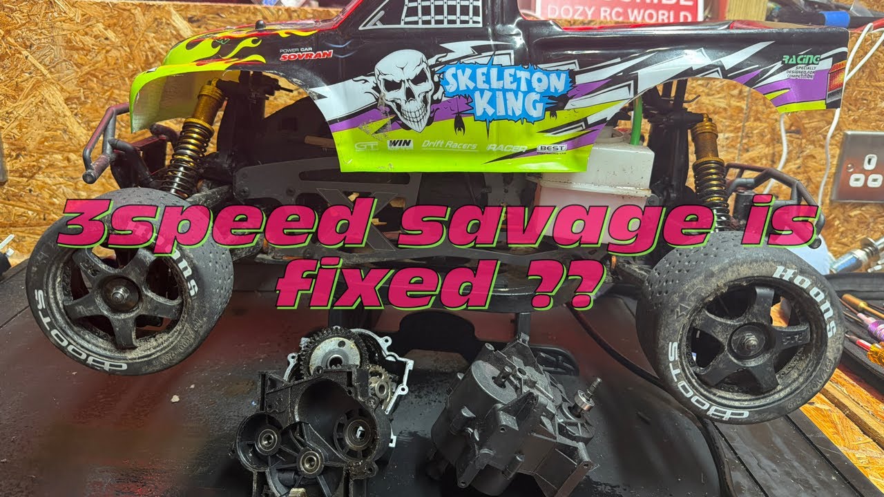 Finally solved the hpi savage x 3speed transmission 🙌🏻🙌🏻 nitro rc