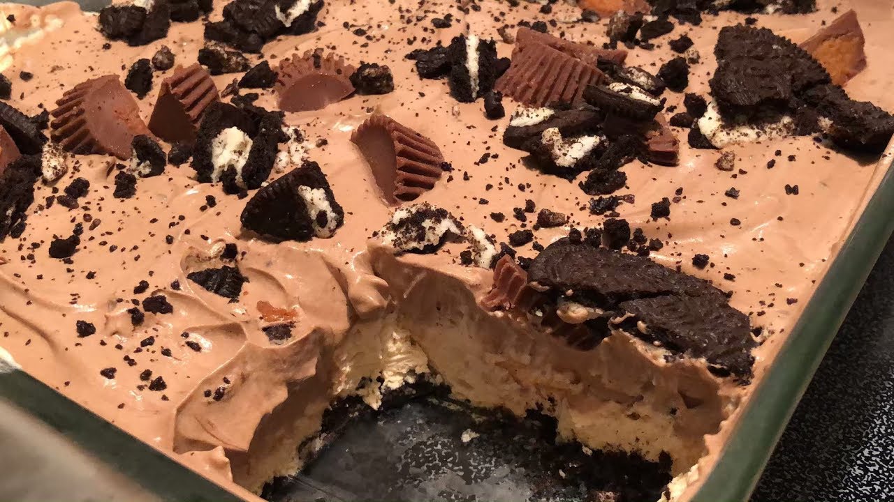 No Bake Chocolate Peanut Butter Dessert | Southern Sassy Mama