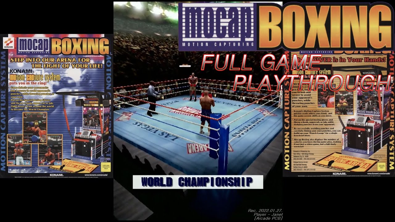 MOCAP BOXING - Full Game Playthrough (Not MAME) / 모캡 복싱 PCB 플레이 영상