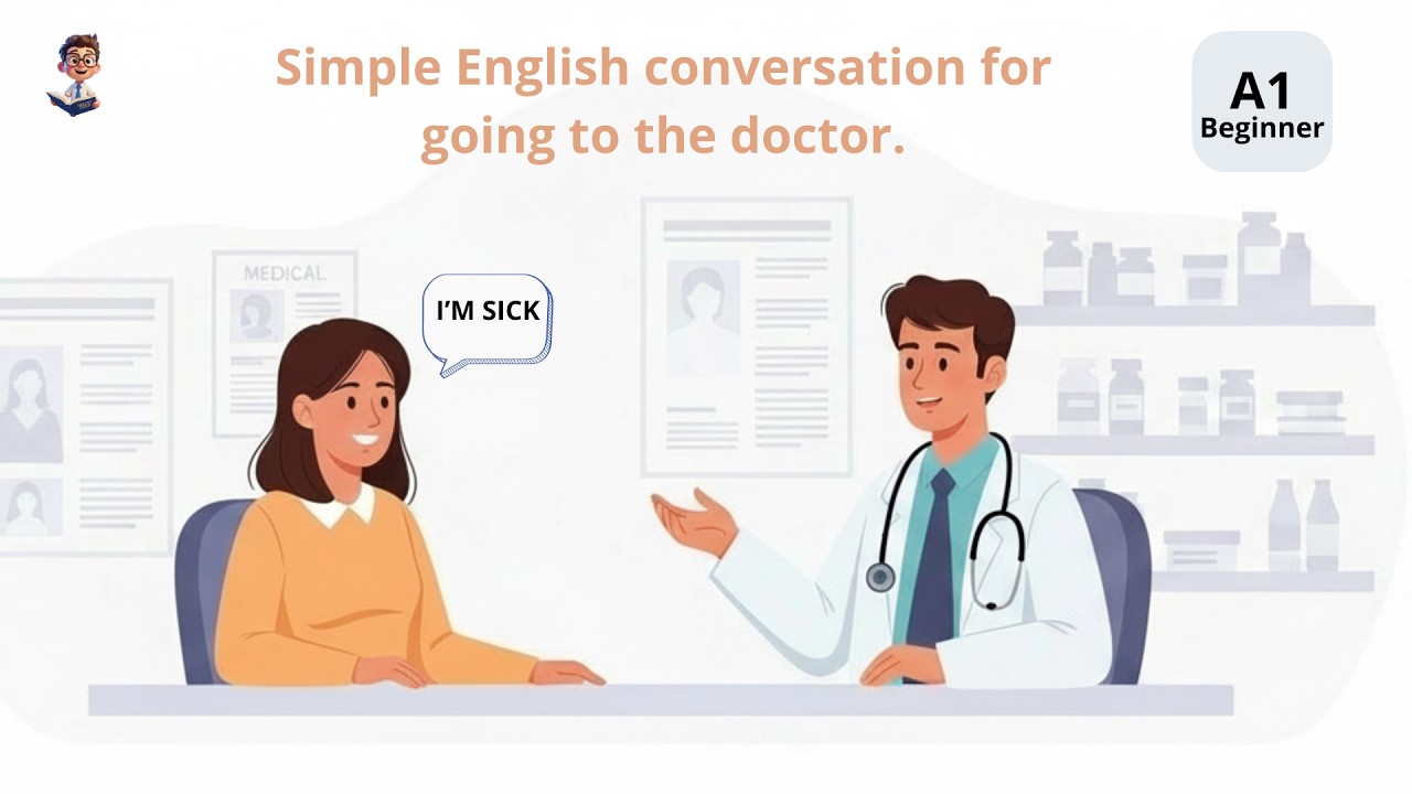 Talk About Going to the Doctor  in English | Easy English Conversation for Beginners