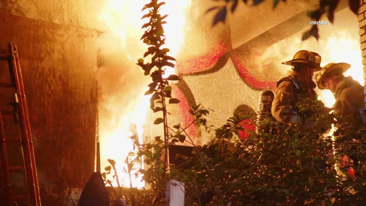 Vacant Craftsman-Style Home Burns in East Hollywood